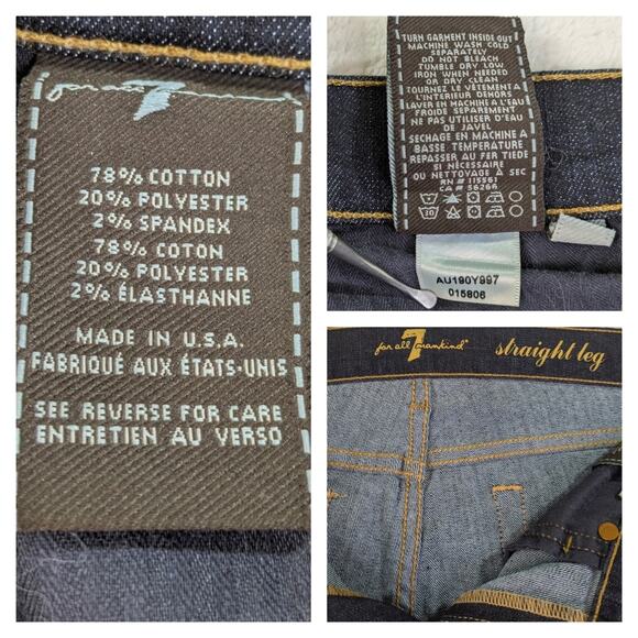 7 for All Mankind Straight EUC $198 size 31 J1646 - Picture 8 of 8